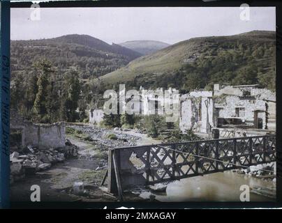 Metzeral, Skin-rhin, Asseas, frances , 1919 - Elsace - Fernand Cuville - (Herbst) Stockfoto