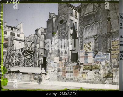 Paris (III-ACT arr.), France Demolitions and Works rue Beaubourg, Stockfoto