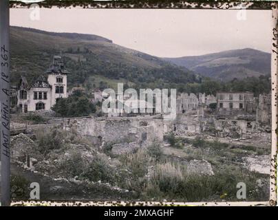 Metzeral, Skin-rhin, Asseas, frances , 1919 - Elsace - Fernand Cuville - (Herbst) Stockfoto