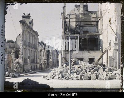 Reims , Marne , Champagne , Frankreich , 1919 - Reims - Auguste Léon - (September) Stockfoto