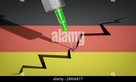 Symbolisches Bild zum Thema der Teilung der Gesellschaft Stockfoto