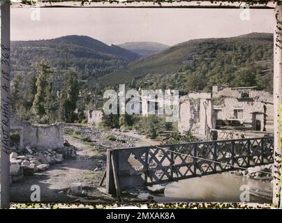 Metzeral, Skin-rhin, Asseas, frances , 1919 - Elsace - Fernand Cuville - (Herbst) Stockfoto