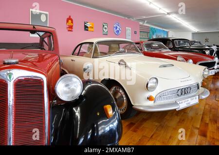 DKW, Audi, Auto Union, Engstingen Car Museum, Oldtimer, Ausstellung, BMW, Engstingen, Baden-Württemberg, Deutschland Stockfoto