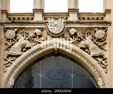 Sedile, das restliche alte Rathaus, Piazza Sant'Oronzo, Lecce, Apulien, Lecce, Apulien, Italien Stockfoto