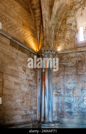 Das Innere des Schlosses, Wahrzeichen der Region, Castel del Monte, Apulien, Castel del Monte, Apulien, Italien Stockfoto