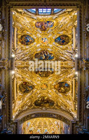 Decke der Kathedrale Santa Maria Maggiore, Bergamo, Lombardei, Italien, Bergamo, Lombardei, Italien Stockfoto