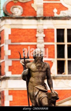 Neptun-Statue außerhalb von Borsen. Stockfoto