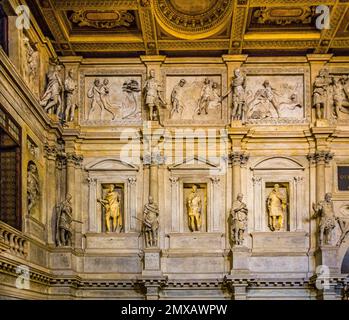 Teatro Olimpico, Werk von Palladio, ältestes Hallentheater in Europa, Vicenza, Veneto, Italien, Vicenza, Veneto, Italien Stockfoto