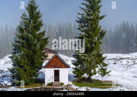 Kapelle der Himmelfahrt der Jungfrau Maria in Winklmoosalm, Winklmoosalm, Reit im Winkel, Bayern, Deutschland Stockfoto