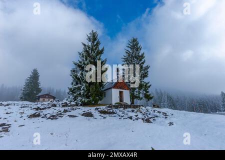 Kapelle der Himmelfahrt der Jungfrau Maria in Winklmoosalm, Winklmoosalm, Reit im Winkel, Bayern, Deutschland Stockfoto