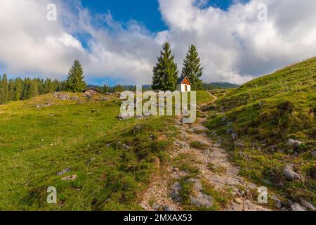 Kapelle der Himmelfahrt der Jungfrau Maria in Winklmoosalm, Winklmoosalm, Reit im Winkel, Bayern, Deutschland Stockfoto