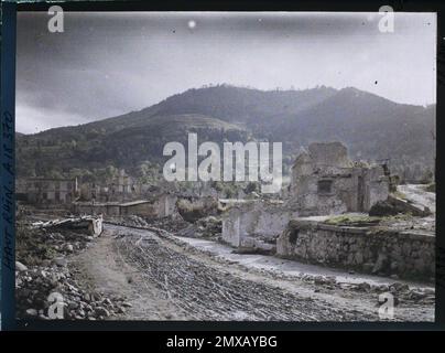 Metzeral, Skin-rhin, Asseas, frances , 1919 - Elsace - Fernand Cuville - (Herbst) Stockfoto
