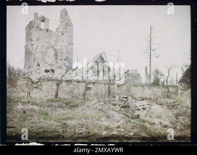 Vignemont , Frankreich , 1919 - verwüstete Regionen Oise - Stéphane Passet - (März) Stockfoto