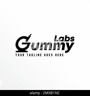 Buchstabe oder Wort G im Mikroskop Bildgrafik Symbol Logo Design abstraktes Konzept Vektormaterial. Kann als Symbol für Labor oder Initialen verwendet werden Stock Vektor