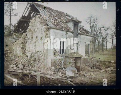 Vignemont , Frankreich , 1919 - verwüstete Regionen Oise - Stéphane Passet - (März) Stockfoto