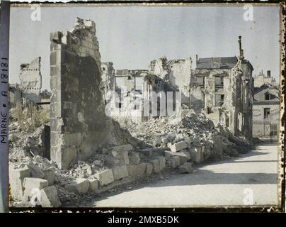 Reims , Marne , Champagne , Frankreich , 1919 - Reims - Auguste Léon - (September) Stockfoto