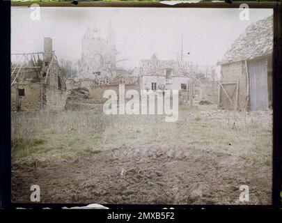 Vignemont , Frankreich , 1919 - verwüstete Regionen Oise - Stéphane Passet - (März) Stockfoto