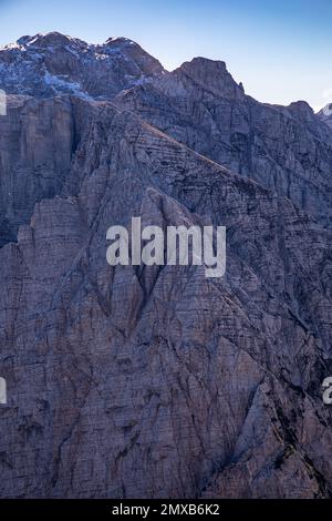 Wanderung über Plemenice nach Triglav Stockfoto