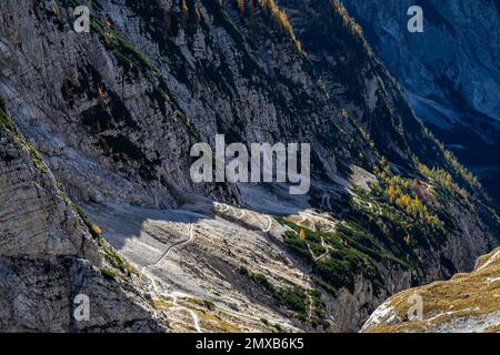 Wanderung über Plemenice nach Triglav Stockfoto