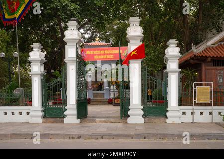 Hanoi, Vietnam, Januar 2023. Blick auf den King Le Thai To's Tempel im Stadtzentrum Stockfoto