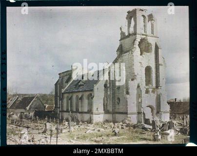 Chevincourt , Frankreich , 1919 - verwüstete Regionen Oise - Stéphane Passet - (März) Stockfoto