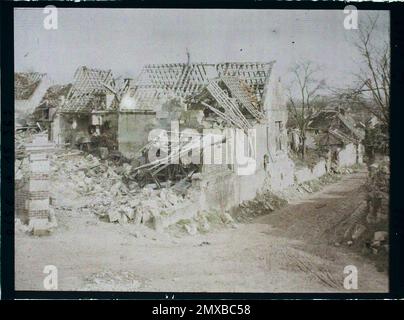 Chevincourt , Frankreich , 1919 - verwüstete Regionen Oise - Stéphane Passet - (März) Stockfoto