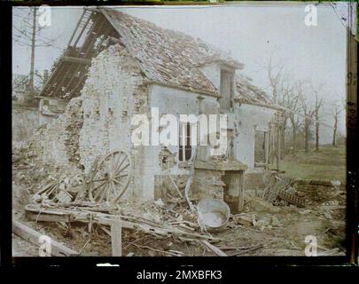 Vignemont , Frankreich , 1919 - verwüstete Regionen Oise - Stéphane Passet - (März) Stockfoto