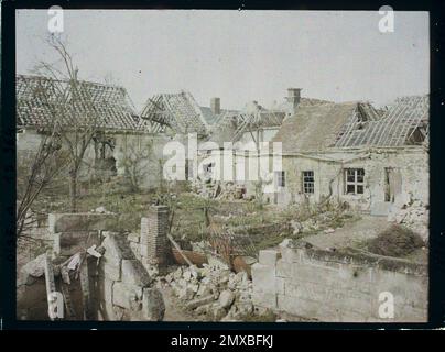 Chevincourt , Frankreich , 1919 - verwüstete Regionen Oise - Stéphane Passet - (März) Stockfoto