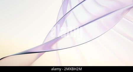 Abstrakte, leicht gelbliche und violette Hintergrundbilder 3D-Darstellung Stockfoto