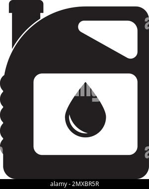 Ölkanister-Symbol, Benzin-Symbole Vektor. Einfache Darstellung von Symbolvektorsymbolen von Ölvektorsymbolen des Ölbehälters für Vektorsymbole für das Betanken im Web Stock Vektor