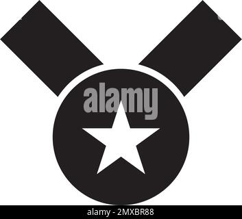 Logo-Design mit Medaillensymbol und Vektorgrafik Stock Vektor