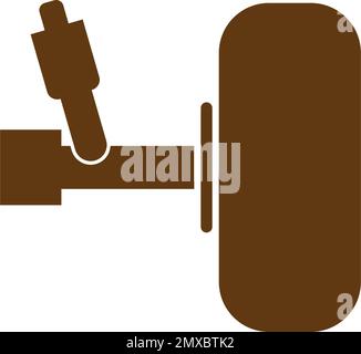 Wartung der Fahrzeugaufhängung, Symbol für Radausrichtung – Achse und Raddämpfer, Logo-Design zur Illustration. Eps 10 Stock Vektor