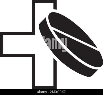 Medizinisches Pil-Symbol Vektordarstellung Logo-Design. Stock Vektor