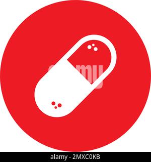 Medizinisches Pil-Symbol Vektordarstellung Logo-Design. Stock Vektor