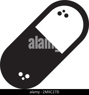 Medizinisches Pil-Symbol Vektordarstellung Logo-Design. Stock Vektor