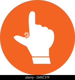 Vorlage zur Darstellung des Zeigefinger-Symbols für Vektorsymbole Stock Vektor
