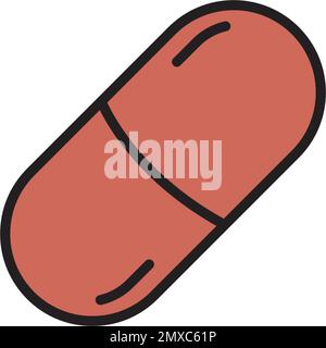 Medizinisches Pil-Symbol Vektordarstellung Logo-Design. Stock Vektor