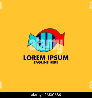 Buchstabe O Umdrehung Logo Design Konzept Vorlage Stock Vektor