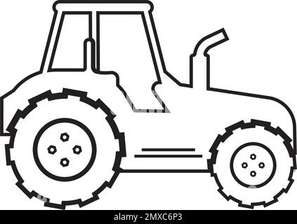 Logodesign der Traktorsymbole mit Vektordarstellung Stock Vektor