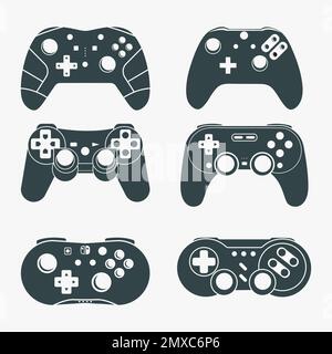 Silhouetten für Game-Controller Stock Vektor