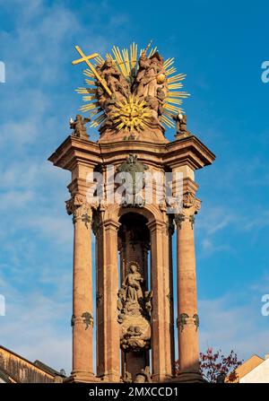 Pestsäule, Trinity Square, Banska Stiavnica, Slowakei Stockfoto