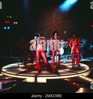 Rockpop, Konzert- und Live-Musik-Sendereihe, Deutschland 1977 - 1982, Sendung vom 3. Juni 1978, The Commodores, American Funk, Soul, Rhythm and Blues Band mit ihrem Song „Too hot to trot“ Stockfoto