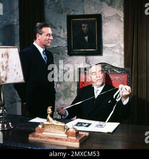 Der Zündholzkönig - der Fall Ivar Kreuger, Fernsehfilm, Deutschland 1967, Regie: Robert A. Stemmle, Darsteller: Franz Kutschera, rechts Stockfoto