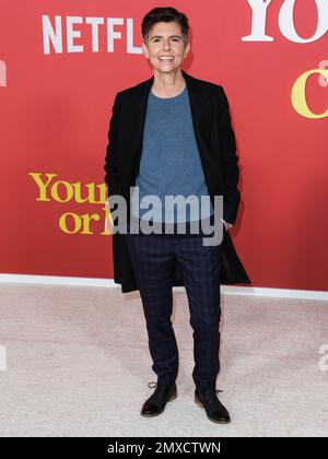 Westwood, Usa. 02. Februar 2023. WESTWOOD, LOS ANGELES, KALIFORNIEN, USA - FEBRUAR 02: Tig Notaro trifft am 2. Februar 2023 auf der Weltpremiere von Netflix „Your Place or Mine“ im Regency Village Theatre in Westwood, Los Angeles, Kalifornien, USA ein. (Foto: David Acosta/Image Press Agency) Kredit: Image Press Agency/Alamy Live News Stockfoto