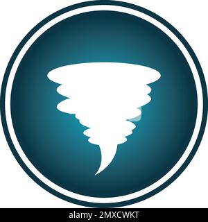 Logo-Design mit Tornado-Symbol und Vektordarstellung. Stock Vektor