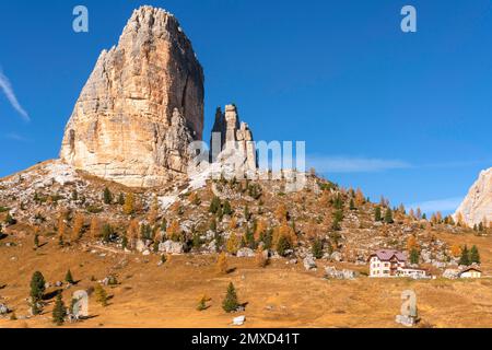 Cinque Torri, Italien, Südtirol, Dolomiten Stockfoto