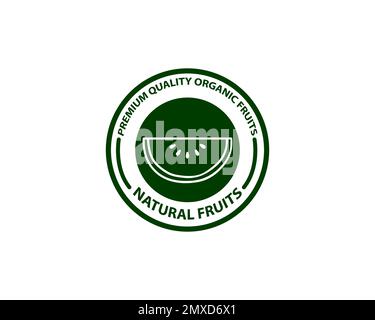 Vintage Watermelon Fruit Logo geeignet für Obstladen und Obstfarm Stock Vektor