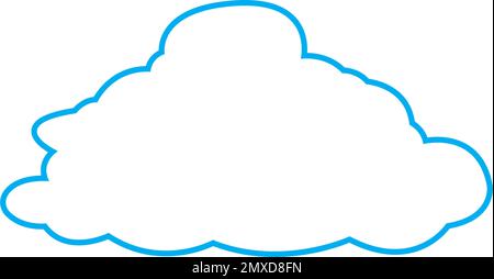 Wolkensymbol, flaches Vektordesign, Vorlage für Logo-Illustration Stock Vektor