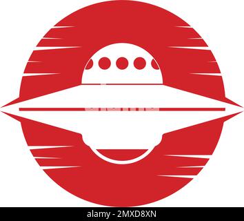 Designvorlage für UFO-Logo-Vektordarstellung. Stock Vektor