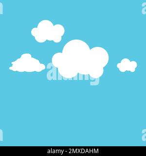 Wolkensymbol, flaches Vektordesign, Vorlage für Logo-Illustration Stock Vektor